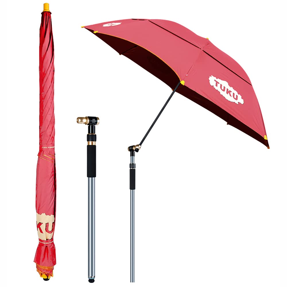 MANG Paraguas De Pesca Antiviento Sombrilla Playa Protección UV Sombrillas Terraza Grandes 2.2m 2.4m Sombrilla Parasol para Pesca, Balcón, Camping