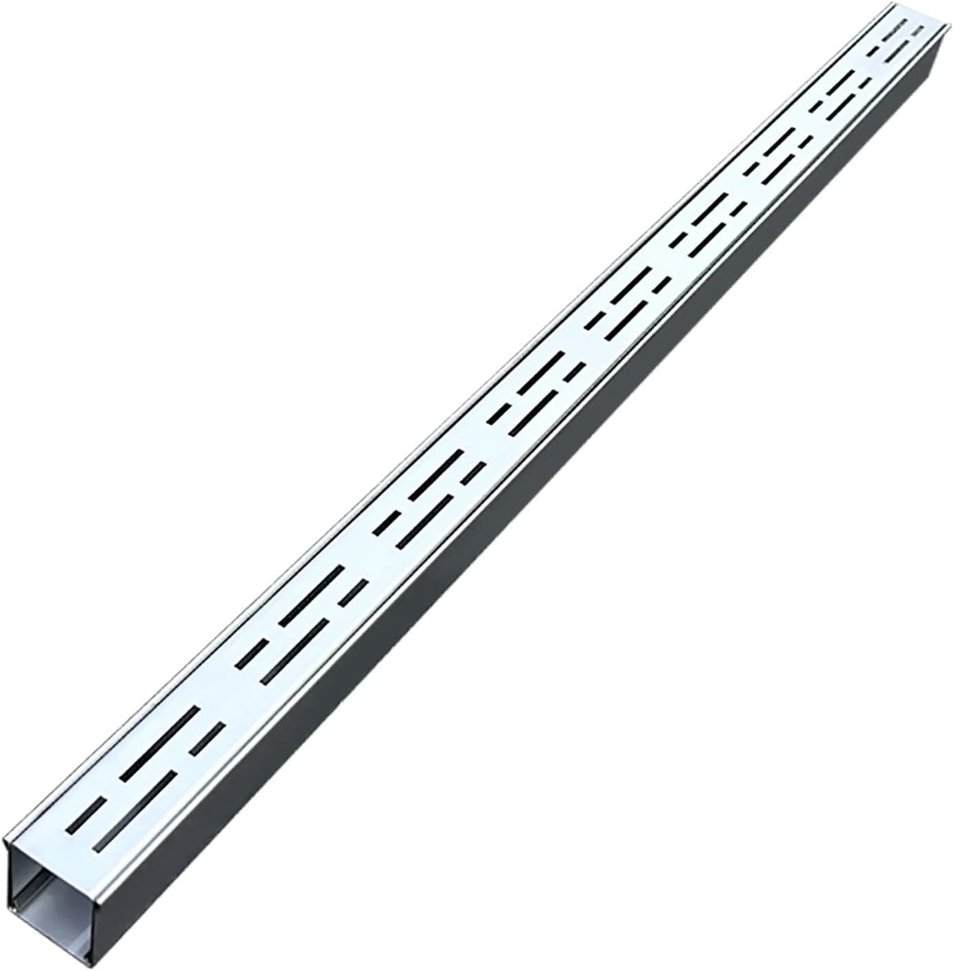Wytrzymały zestaw liniowych osłon odpływowych ze stali nierdzewnej, 15 x 5 cm, sitko do rynny deszczowej, do ogrodu, farmy i rozwiązań drenażowych
