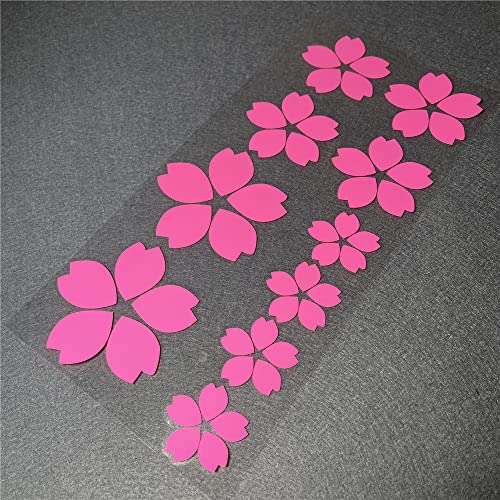 Image of Creative Fashion Flower Cherry Blossoms Petal Leaves Motor Bike Stickers Auto Body Car Styling PVC Decals (Pink)