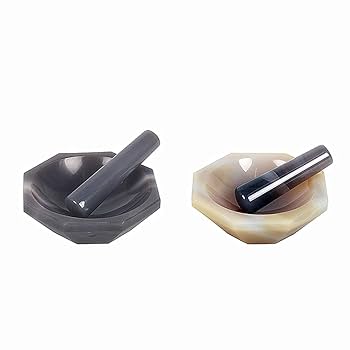 Amazon | BAOSHISHAN瑪瑙乳鉢 乳棒付き 酸とアルカリ抵抗 天然