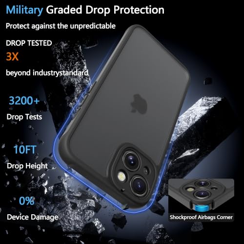 Image of iPhone 15 Case,Translucent Matte(Black)