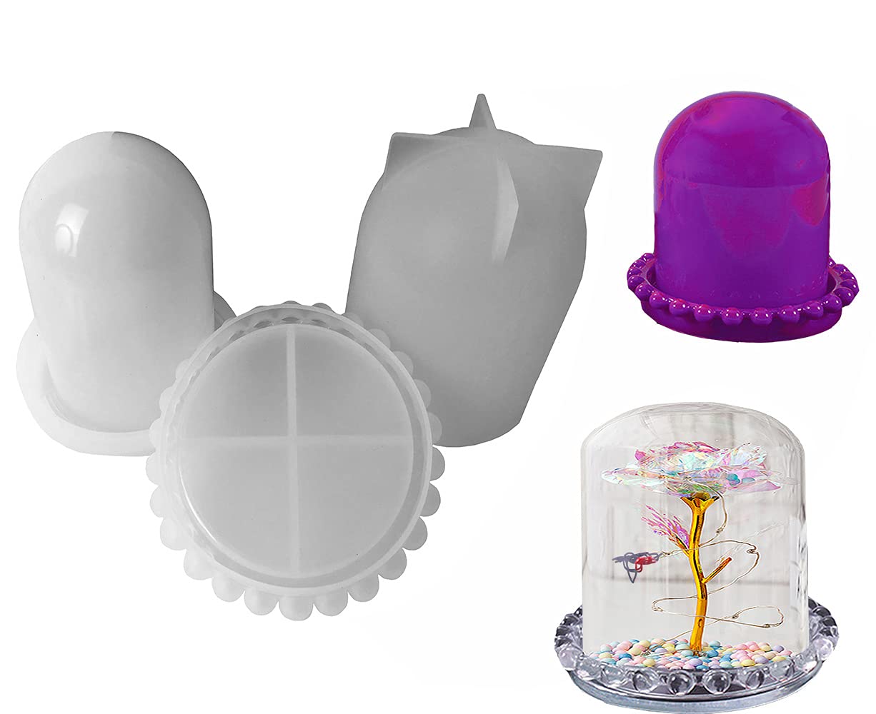 Stampo in resina a forma di campana in silicone scatola di immagazzinaggio tazza di dadi scatola di gioielli dispositivo di archiviazione decorativo con base utilizzata per artigianato fatto a