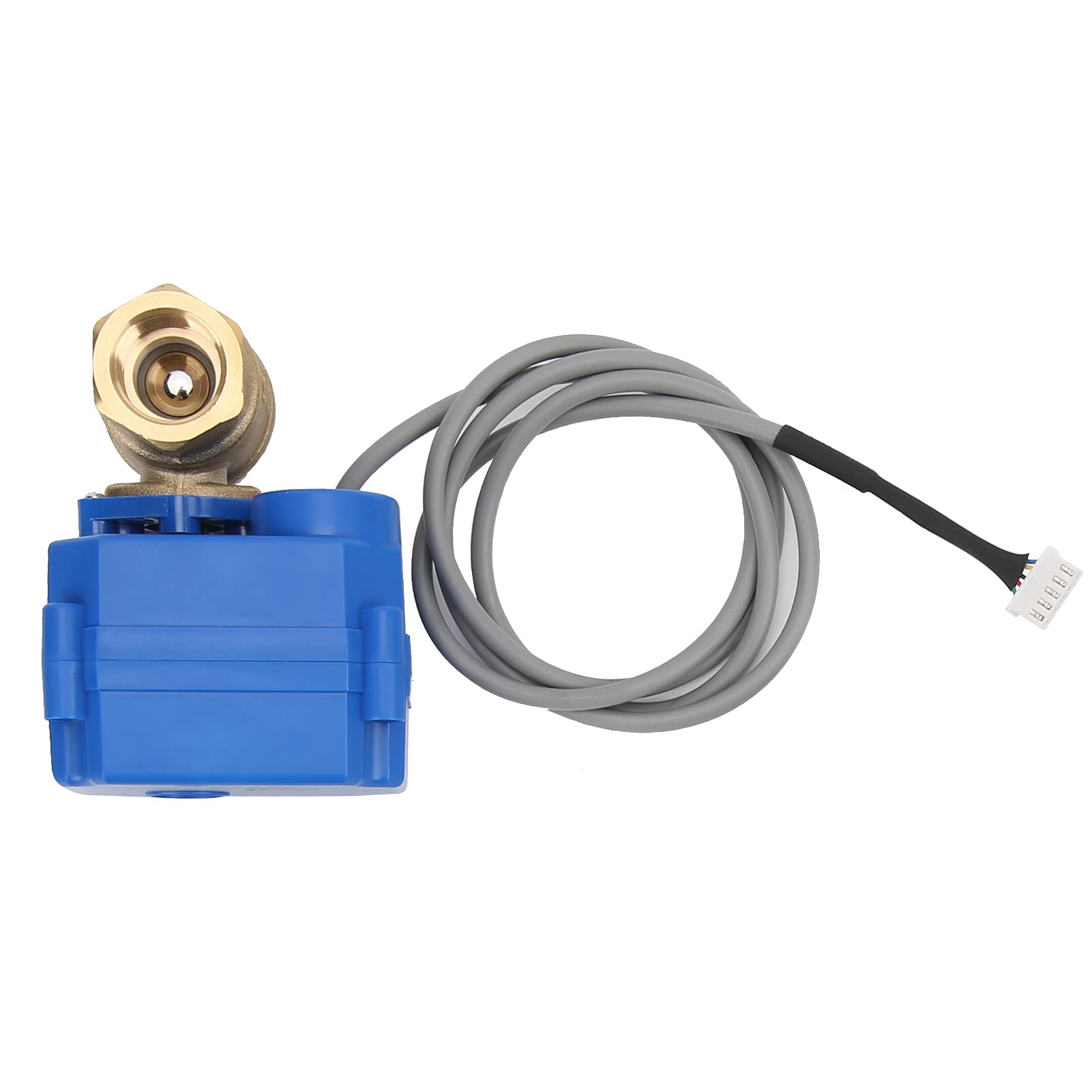Sensor de Alarma de Fuga de Agua con Chips de Alta Sensibilidad Alarma de Luz y Sonido Válvula Adaptada DN15 para Seguridad de Garaje Doméstico (Enchufe de la UE)