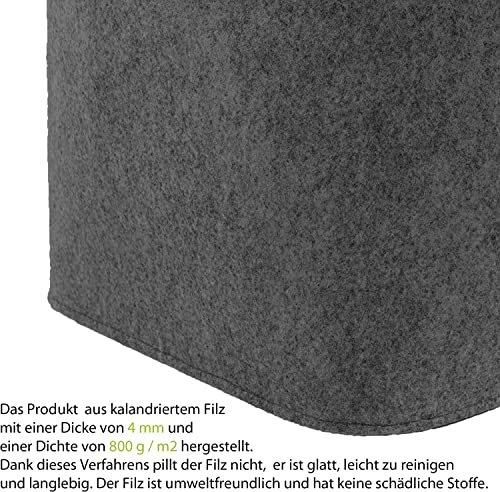 Brennholzkorb, Kaminholztasche aus Filz für Holz, Zeitungen, Kaminholz- Filztasche Maße 55 x 27 x 37-4