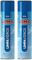 JIMO Kit 2 Limpa Vidros Aerossol 400ml - Espuma que Não Escorre para Carros, Janelas, Espelhos, Vitrines, Acrilicos e Cristais