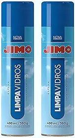 JIMO Kit 2 Limpa Vidros Aerossol 400ml - Espuma que Não Escorre para Carros, Janelas, Espelhos, Vitrines, Acrilicos e Cristais