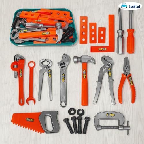 Image of FunBlast Tool Kit Set Toy for Kids, Set of 22 Pcs; Little Engineer Tool Kit Toys, Pretend Play Toys for Boys, Role Play Toys for Toddlers, Learning Toy for Boys, Children (Multicolor)