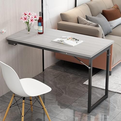 Bureau polyvalent gain de place avec table murale pliante 100 cm - 2