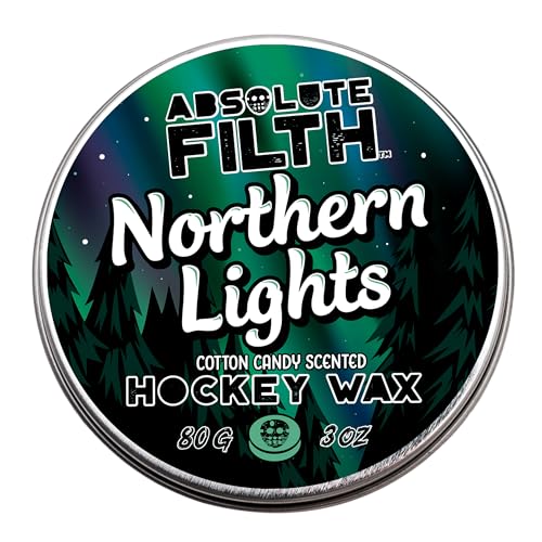 Absolute Filth Northern Lights Premium Scented Stick Wax for Hockey Tape for Maximum Grip & Blade Protection - High Tack Twig Wax - 3 oz Puck for Players - Smells Amazing - Made in USA