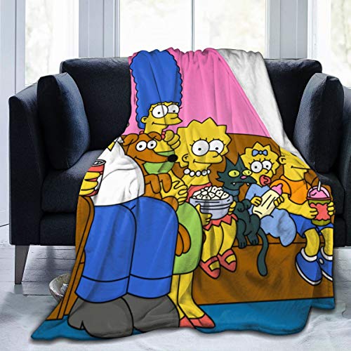 FASHIONDIY The Simpsons Manta de gran tamaño, cálida para
