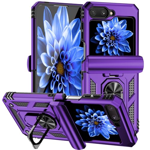 Coque Samsung Z Flip 3 antichoc en silicone rigide violet mat protecteur