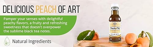 Southern Sweet Tea Company Peach Tea - 12-Pack 16Oz Sweet Peach Iced Tea - Handcrafted Natural Black Tea With Peach Flavor - No Colors, All Natural - Pure Water And Pure Cane Sugar #TOP3