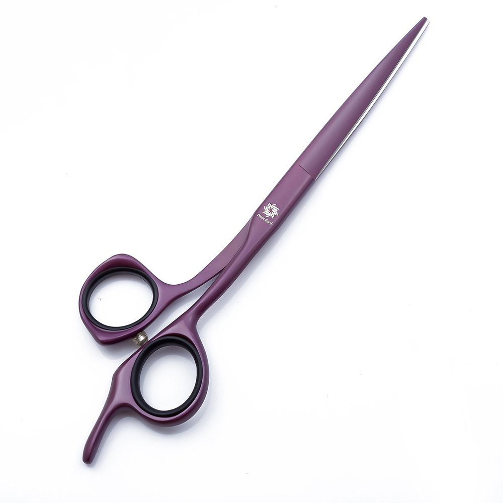 Dream ReachProfessional Hair Cutting Scissors 6.5/6.0/14cm Barber Cutting Styling Tool Hair Scissors Japan 440C Salon Hairdressing Shears with Detachable Finger Inserts (17cm , Violet)
