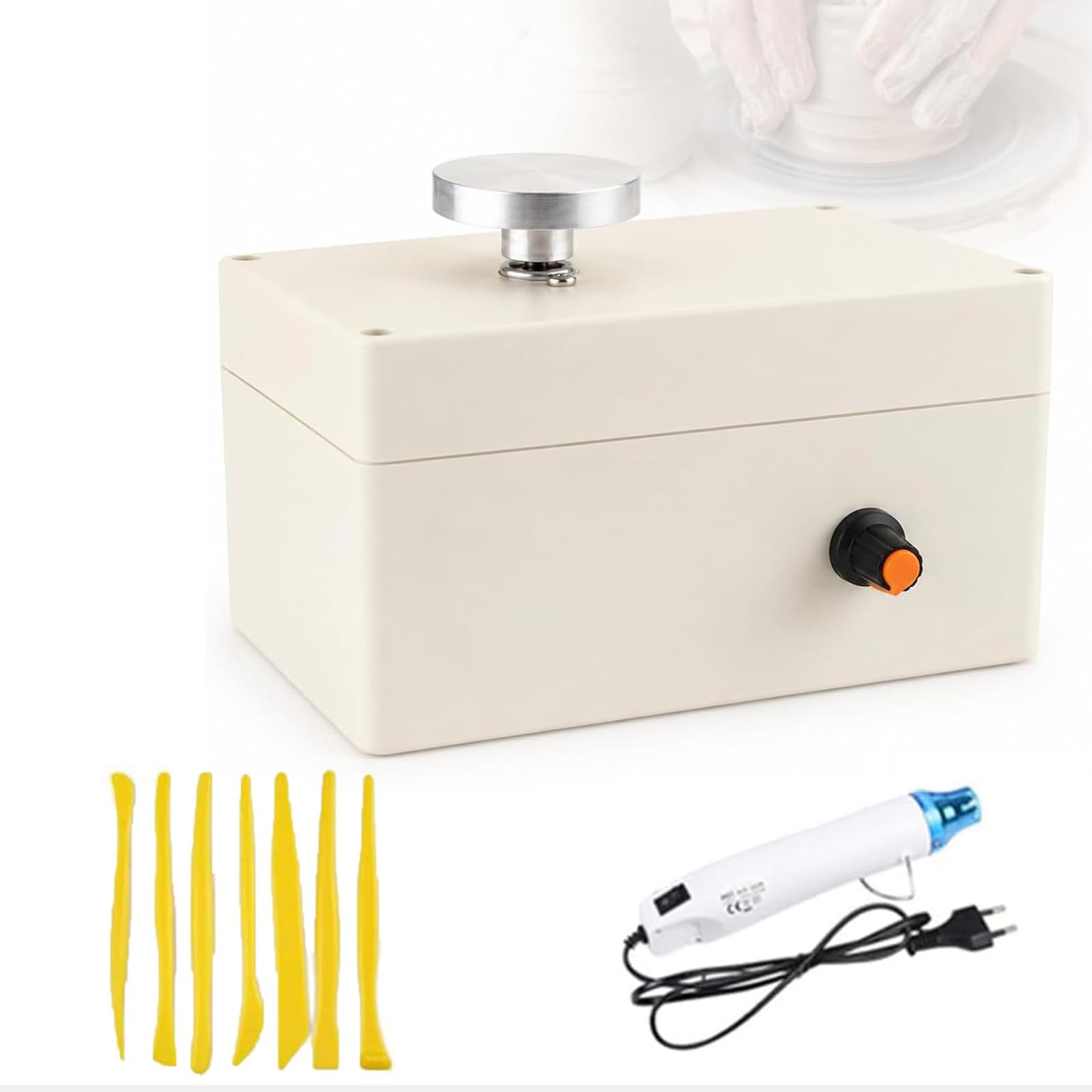 Mini Tornio Da Vasaio, Macchina Automatica Elettrica Per La Lavorazione Dell'argilla, Con Piatto Girevole Da 4,5 Cm, Velocità Regolabile Fino A 2000 Giri/min, Per Modellare L'argilla Fai Da Te