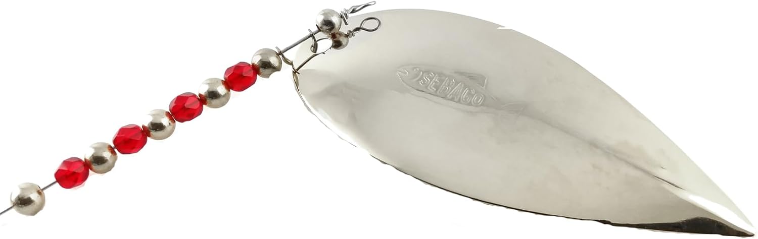 Sebago Trolling Rig for Fishing Freshwater Lakes - 11" or 25" with Detachable Links. Gold or Nickel by AL's Goldfish Lure Company