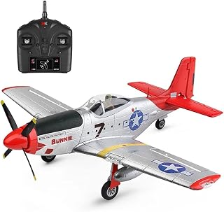 Brushless RC Plane Ready to Fly for Beginners, 2.4Ghz RC Airplane Toy Gift for Adults, with Gyro Stabilization System&LED Light for Kids Parkflyer Adults