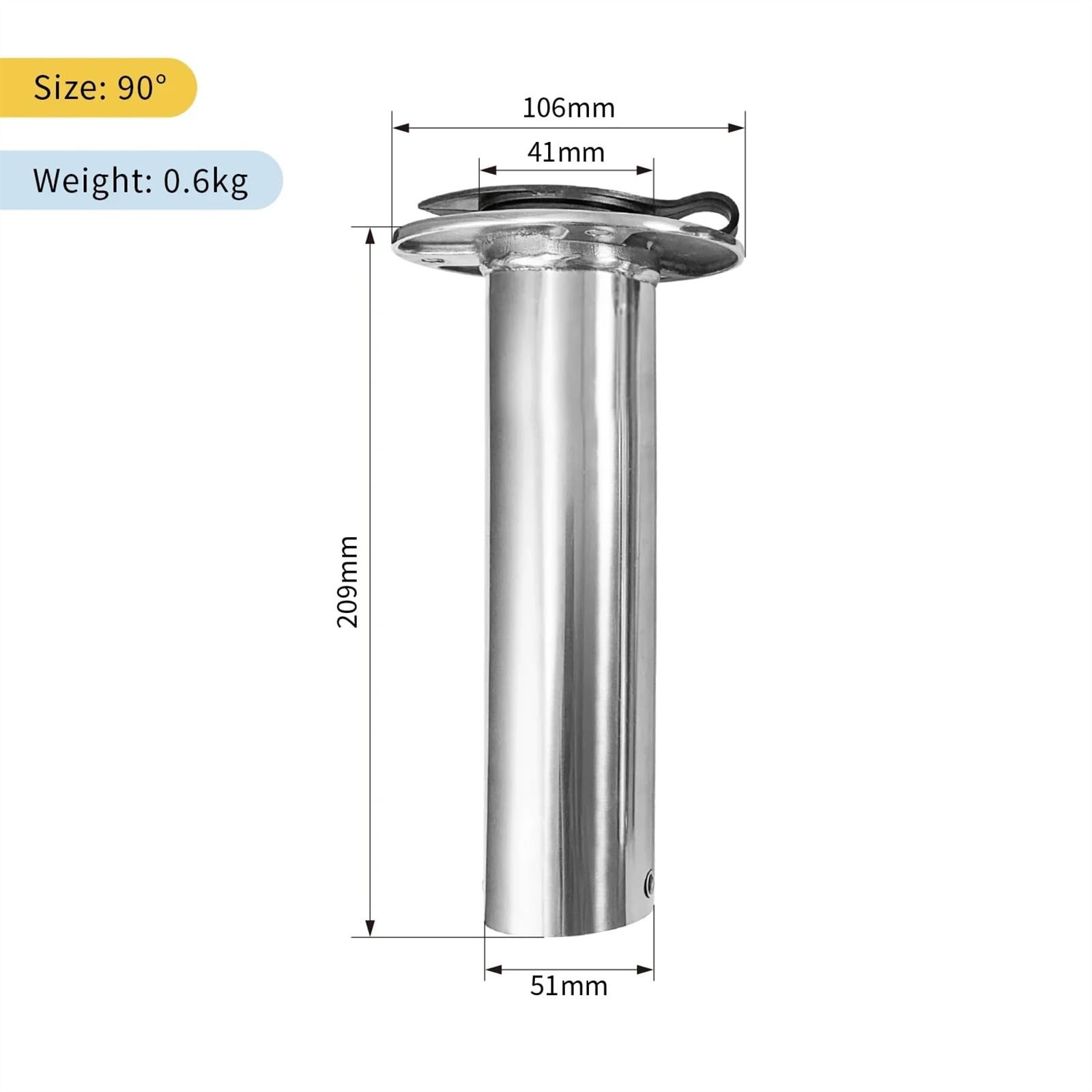 Soporte para caña de pescar de acero inoxidable de 15/30/90 grados, soporte de montaje empotrado para barco, yate marino, accesorios