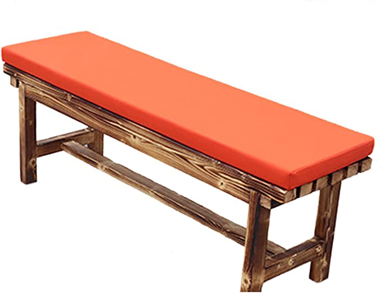 Ggoty Orange Waterproof Garden Bench Cushion Pads 100Cm,2/3 Seater Bench Seat Cushion Pad 120Cm 150Cm For Patio Furniture Swing Chair Indoor Outdoor (100 * 40 * 5Cm,)
