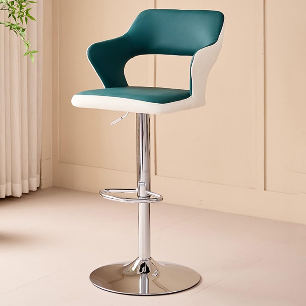 Chaises de cuisine pivotantes pour salle à manger et bar au design rouge élégant