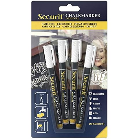 Liquid Chalk Markers White Fine Point Set of 4 Cover