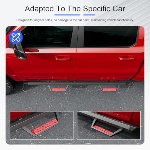 Estribos Laterales para Dodge Ram 1500 2019-2026 Rojo miniatura 2