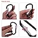 10 Pack D Shape Spring-loaded Strong and Lightweight Large Carabiners Clip Set, SourceTon Outdoor Camping Screw Gate Lock Hooks Stainless Steel Wire Ring Cable Loop
