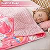 Sivio Minky Dotted Weighted Blanket 3lbs, Super Soft Crystal Velvet Reversible Heavy Blanket with Cute Cartoon Patterns, 36x48 Inch, Pink Unicorn #2