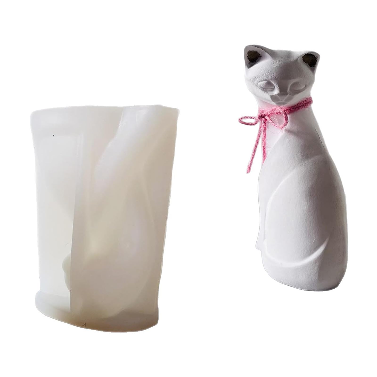 Elnwnnkc Cats Silicone Molds for Soap Gypsum Decoration Epoxy Resin Project Chocolate Fondant Mold Silicone Animal Statue Molds