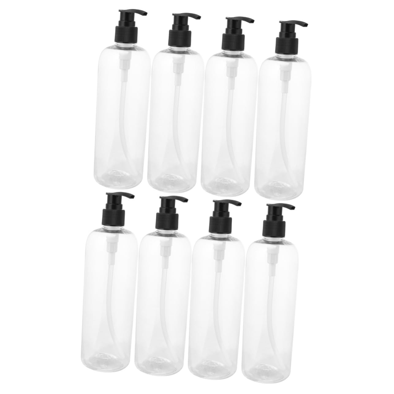 STOBAZA 2 Set 500 Ml Airless Pompa Bottiglia Set Emulsione Viaggio Ricaricabile Shampoo Bottiglia Nera Pompa A Prova Di Perdite Dispenser 4 Pezzi * 2