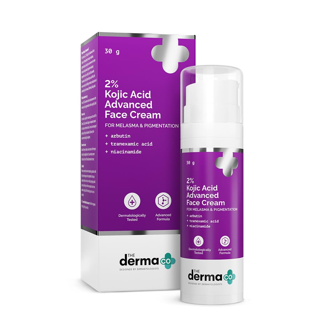 The Derma Co 2% Kojic Acid Advanced Face Cream With 4% Niacinamide, 2% Arbutin & 2% Glycolic Acid | Treats Hyperpigmentation & Melasma | Evens Skin Tone | For Men & Women | 30 g-picture-32
