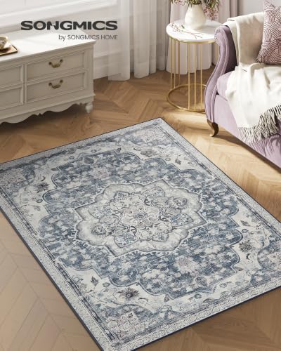 SONGMICS HOME Wohnzimmerteppich, Waschbar, Rutschfest, 170 x 120 x 0,6 cm – Ansicht 2