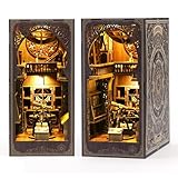 Kit De Construcción De Casa De Muñecas En Miniatura De Madera, Rompecabezas 3D, Sensor De Luz LED, Estantería Decorativa para Adultos y Adolescentes. Astronomy Museum Book Nook