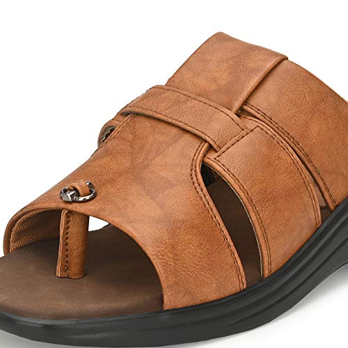 Image of Centrino Sandals for Men | Lightweight Thong Style Sandal | Quick-Dry Comfortable Chappal with Arch Support & Durable Hand Stitched Sole (5953)