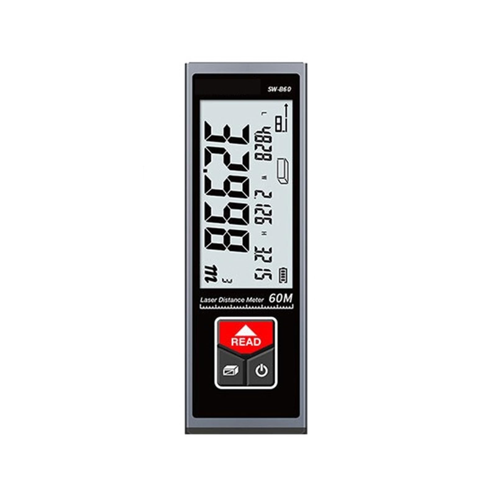 Mini medidor de Distancia láser, telémetro Recargable, 40M, 50M, 60M, telémetro, Ruleta electrónica, Cinta métrica, probador Alta precisión(SW-B60)