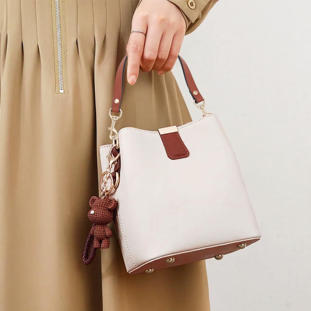 ペットボトルカバー 薔薇柄ブラウン系 本革持ち手 ハンドメイド ペット