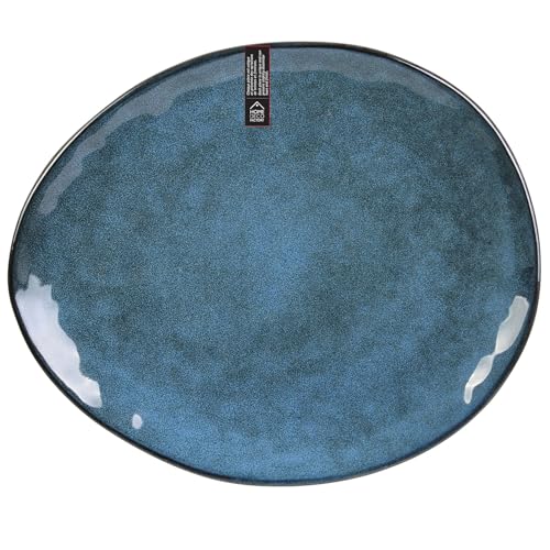PLATO GRES AZUL 27,5 CM
