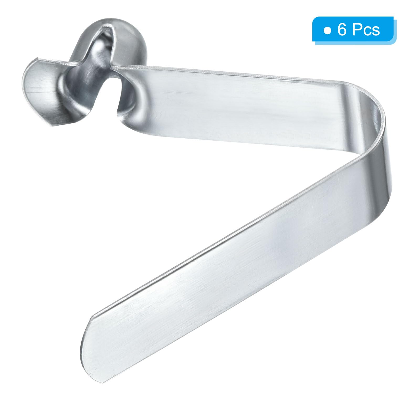 PATIKIL 9x8mm Fermi per Pagaie da Kayak, Confezione da 6 Fermi per Asta Tenda in Acciaio a Forma di V con Pulsante a Molla per Bloccato Tubi Asta per Campeggio Tendalino