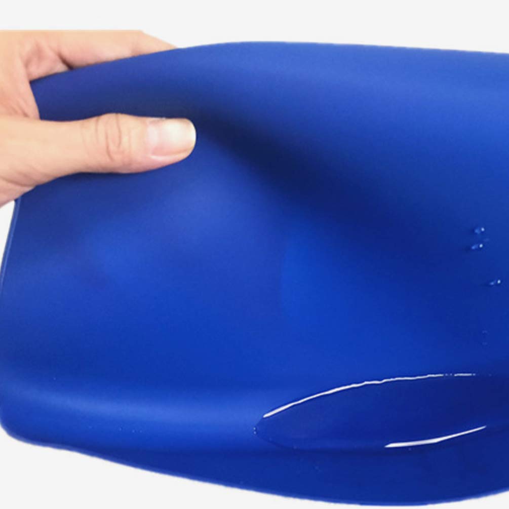 TOYANDONA Waterproof Bibs with Pocket Silicone Washable Clothing Protector Reusable Apron Mealtime Crumb Catcher Blue