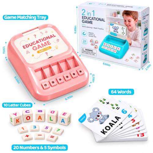 Matching Letter Games for Kids, Spelling & Math Learning Educational Toys for 3-8 Year Old Boys Girls, Sight Words Alphabet Flash Cards, Preschool Kindergarten Gift for Toddlers 4 5 6 7 Year Olds - image 7