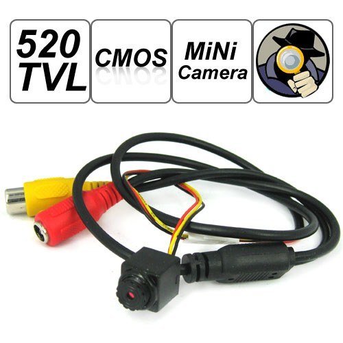 BW® 520 TVL 1/3" CMOS Image Sensor Indoor Covert Pinhole Security Camera with 3.7mm F2.0/55 Degrees View Angle Lens, Hidden Video Camera in Home or Office for Spy Surveillance