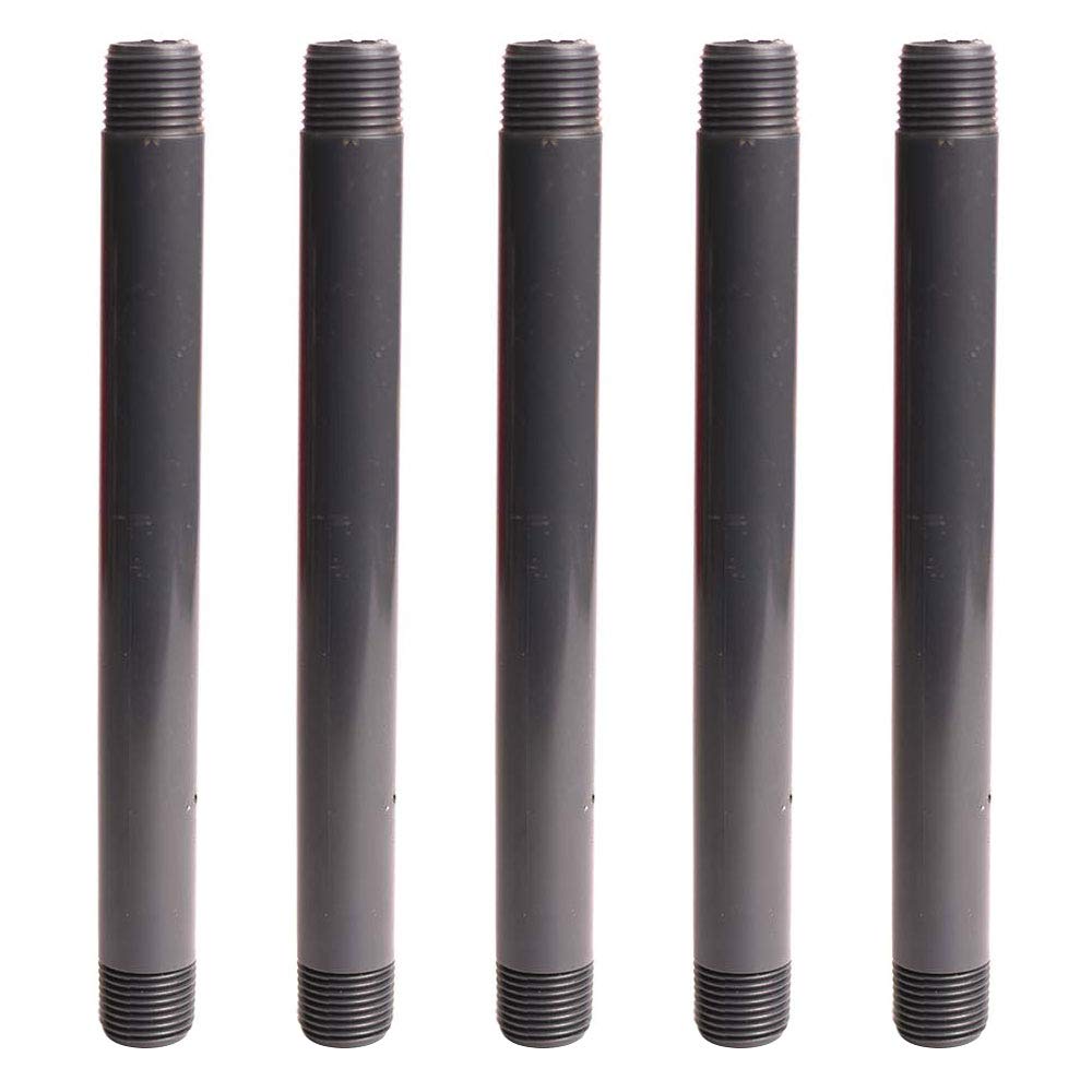 Tétines en PVC SCH 80 Thrifco 1/2" x 8" en lot de 5 pièces de plomberie