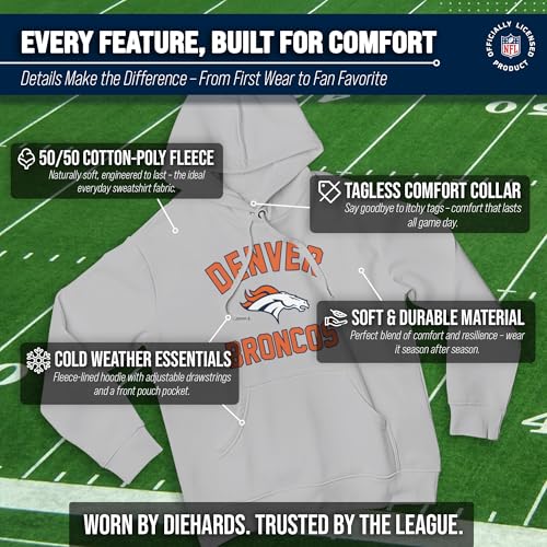 Image of Team Fan Apparel NFL Gameday Hoodie Pullover Sweatshirt for Men and Women | Officially licensed NFL Gameday fleece pullover - kangaroo pocket, ribbed cuffs, drawstring hood, unisex fit