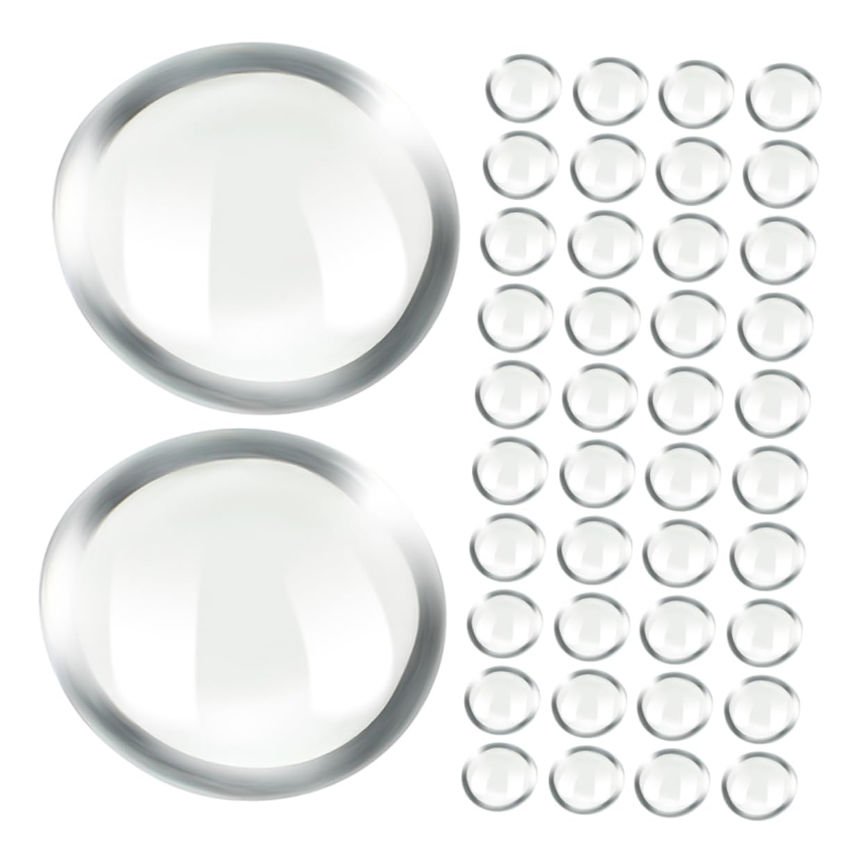 Gogogmee 200pcs Glass Flat Beads Craft Gravel Fish Tank Decor Glass Beads Fish Tank Stone Fish Tank Glass Decor Glass Gravel Bead Stones Gardening Decor Clear Bead Rocks Transparent