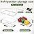 Large Fridge Organizer Drawers, 4 Pack Clear Pull-Out Refrigerator Organizer Bins, Stackable Fruit and Vegetable Storage Containers for Kitchen, Refrigerator, Pantry