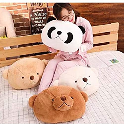 Image of LOVEY DOVEY Panda Head Pillow - Cotton Travel Pillow for Kids & Sofa, Soft Toys, Birthday Gift - White