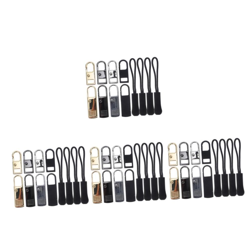 STOBOK 48piezas Kit De Reemplazo De Tiradores De Cremallera Para Ropa y Mochilas Cabezas De Cremallera De Reparación Para Accesorios De Viaje