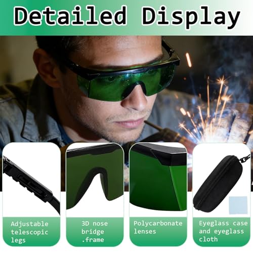 Lunettes de Protection Laser et Lumière Pulsée, Lunettes de Sécurité UV pour Épilation au Laser et IPL, Epilateur Lumiere Pulsee, Protection de 190 à 540 nm, Vision Large Environnante – vue 5
