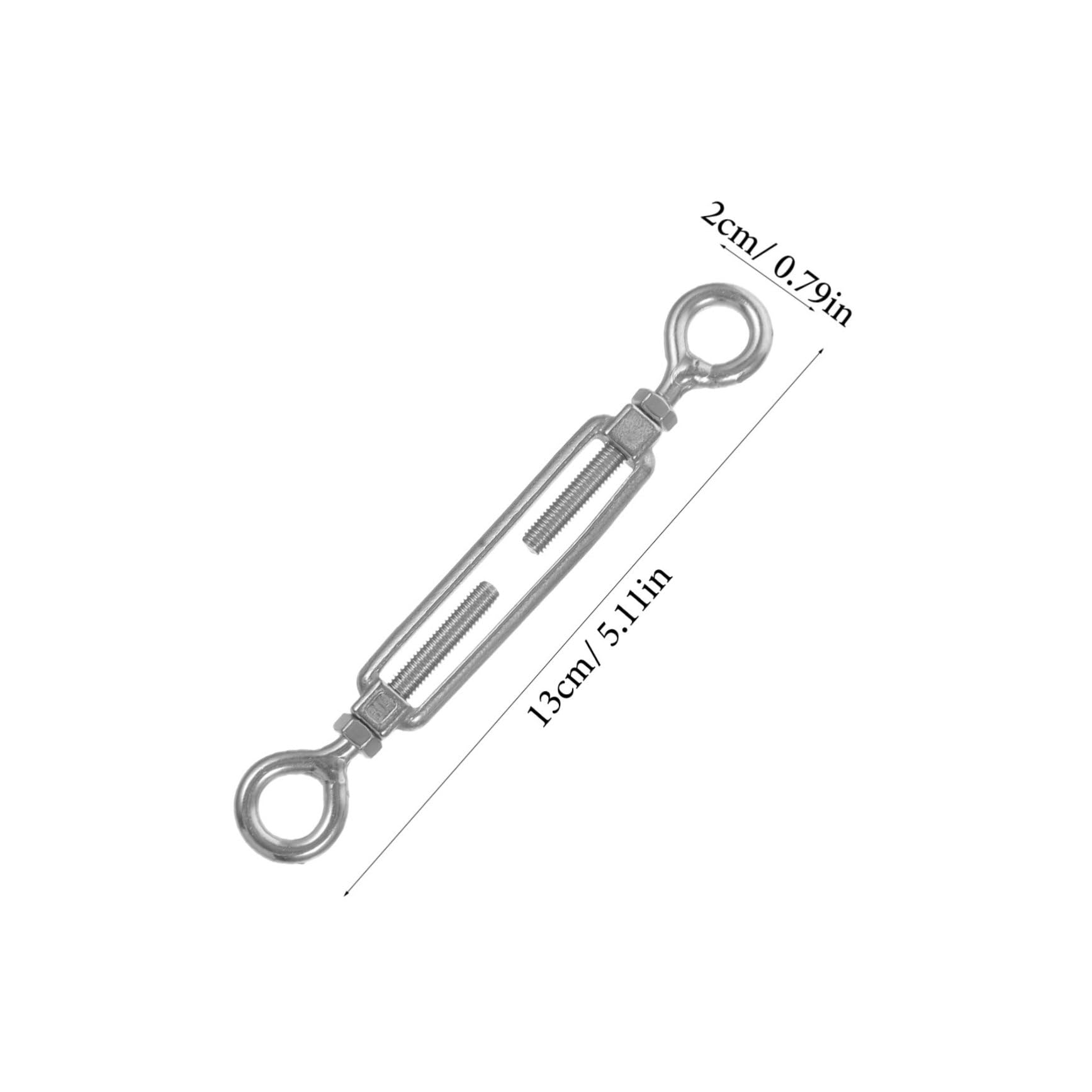 OSOLADY 13cm Min Length Stainless Steel Eye Turnbuckle Wire Tensioner Strainer for Cable