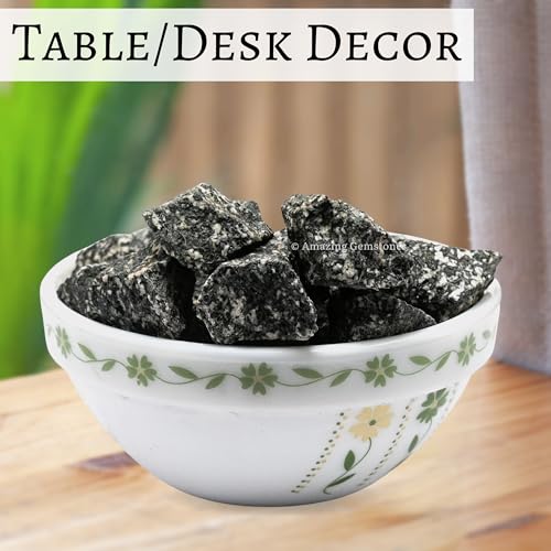 Image of Amazing Gemstone Black & White Tourmaline Raw Crystals and Healing Stones, Natural Rocks for Tumbling - DIY Raw Stones and Crystals, 2 Pieces