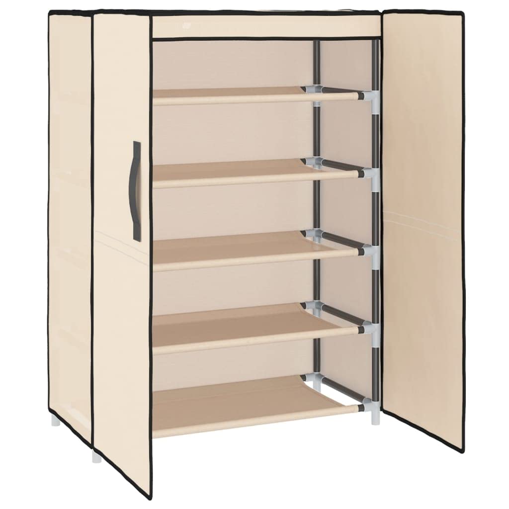 NQJIBUE Schuhschrank creme 60x28x90cm Stoff Küche, Haushalt & Wohnen